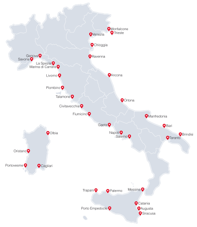 Mappa dei porti italiani